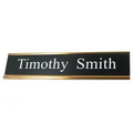 Gold Oxidized Aluminum Desk Name Plate